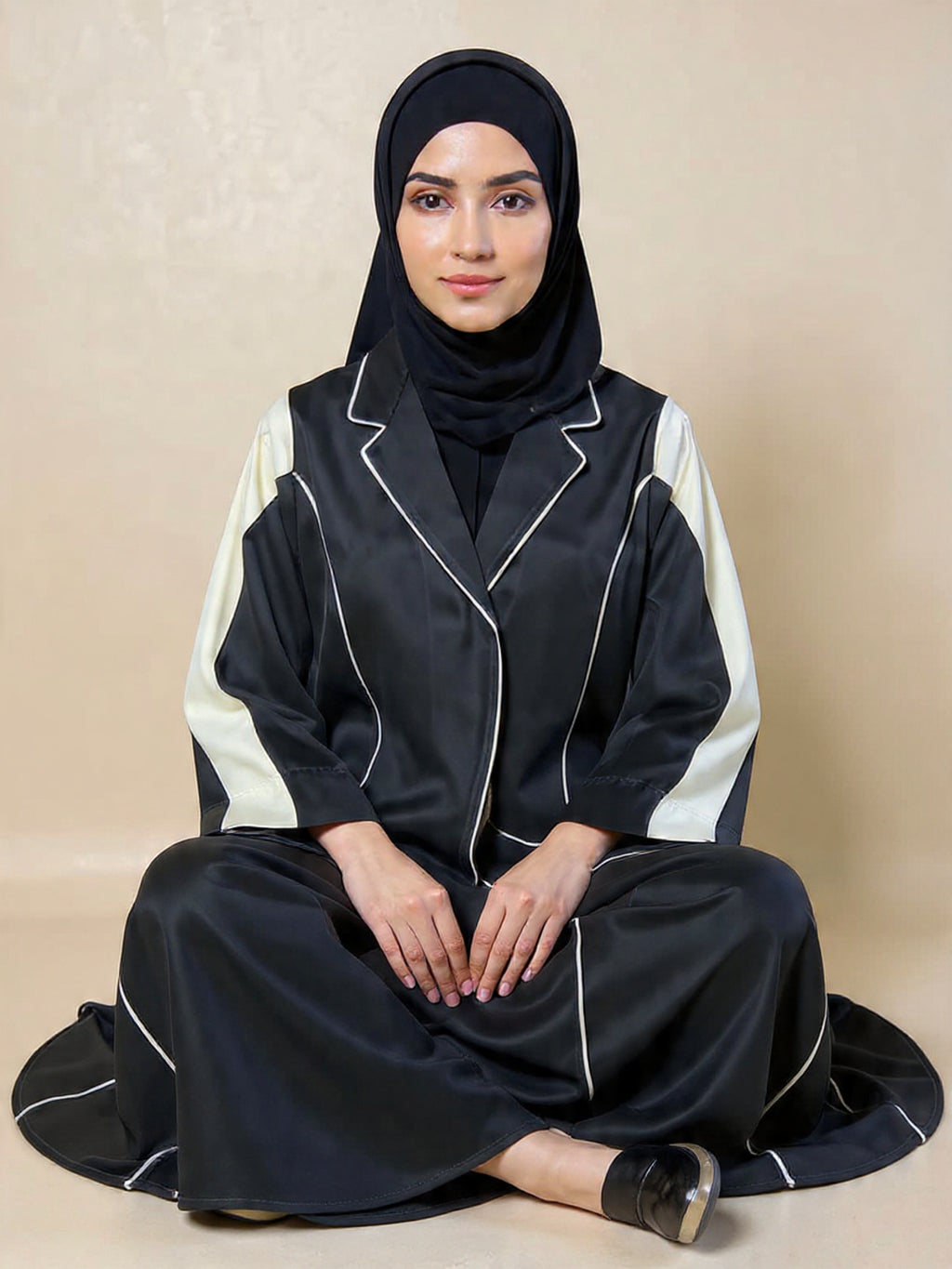 Elegant Black Premium Abaya | Luxury Modest Wear | Custom Tailoring