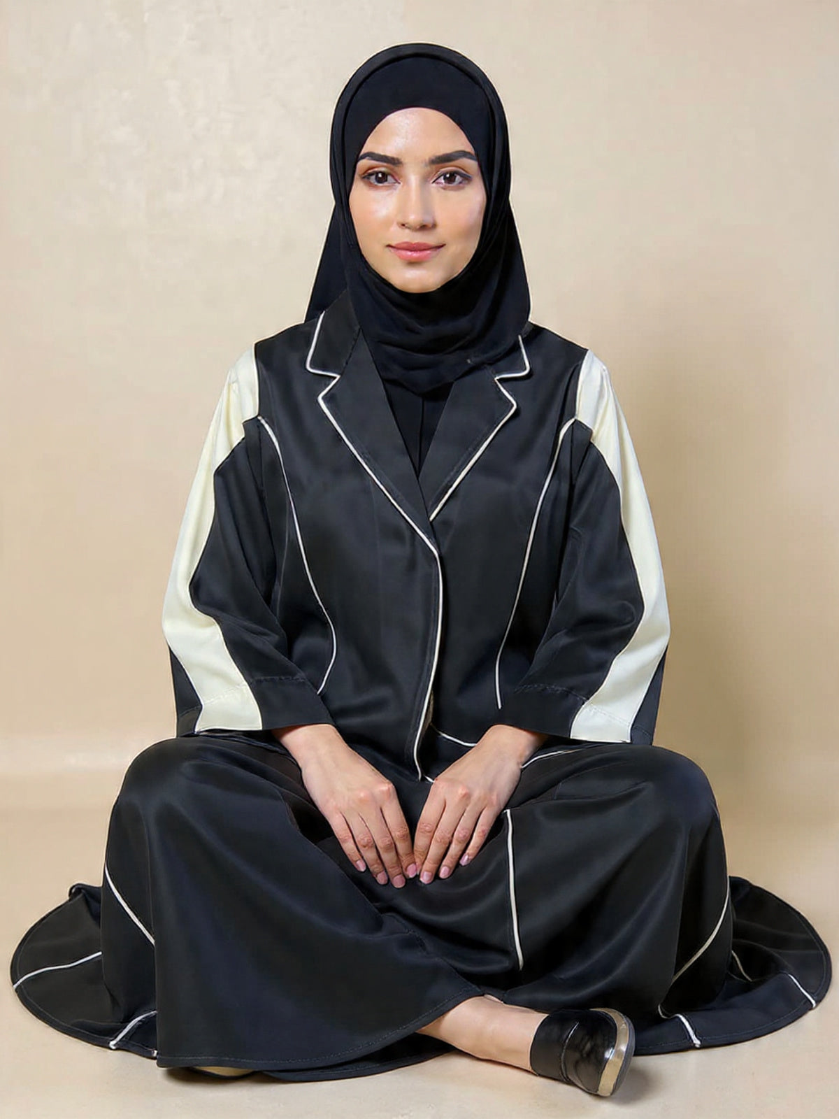 Elegant Black Premium Abaya | Luxury Modest Wear | Custom Tailoring