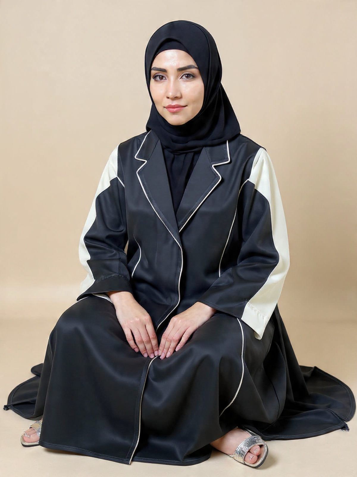 Elegant Black Premium Abaya | Luxury Modest Wear | Custom Tailoring