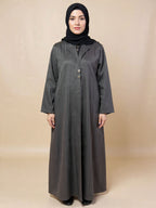 Elegant Black Abayas – Choose Your Style (V-Neck or High-Collar) | Custom Order On Request
