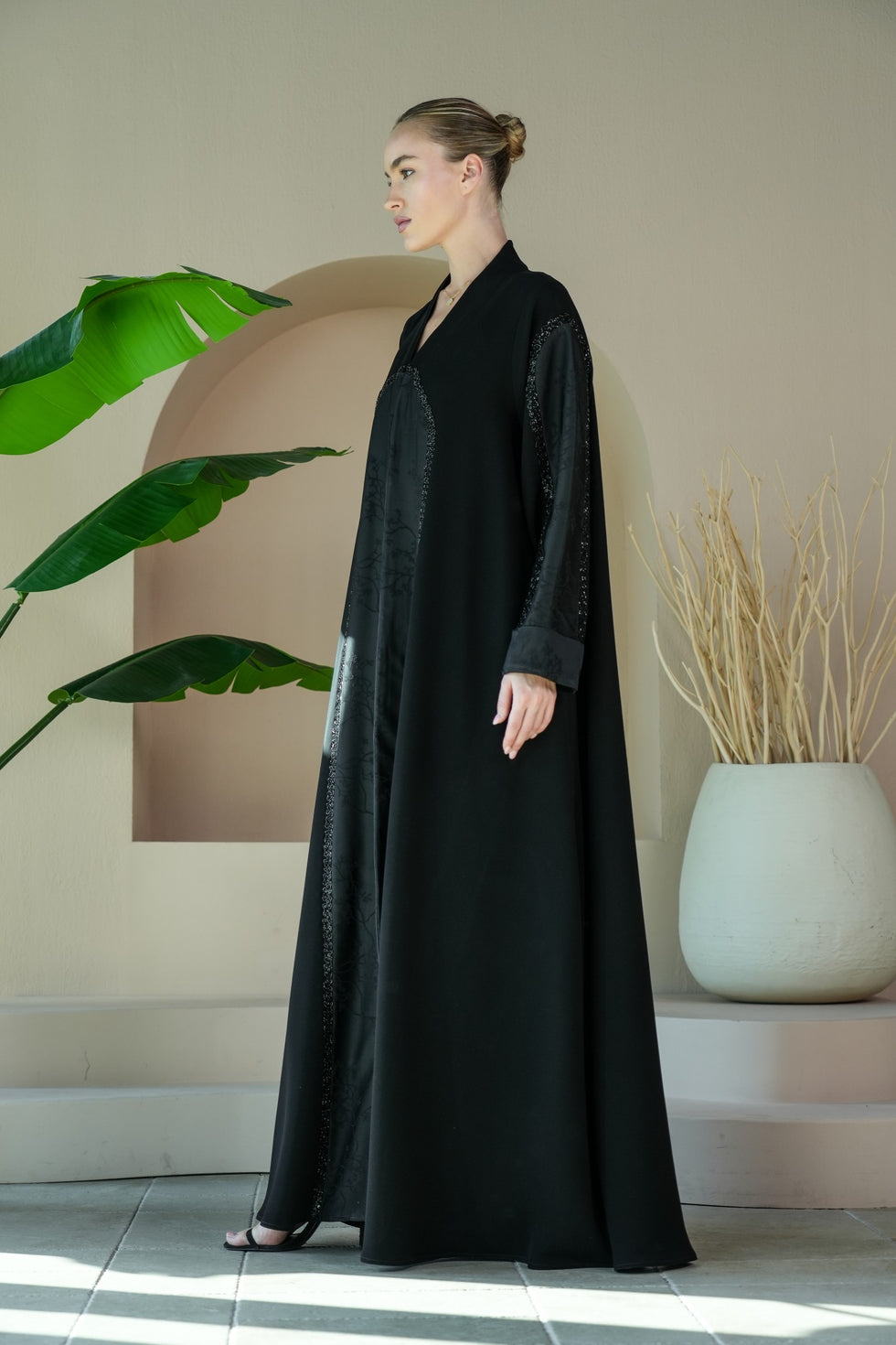 Elegant Black Premium Abaya | Luxury Modest Wear | Custom Tailoring