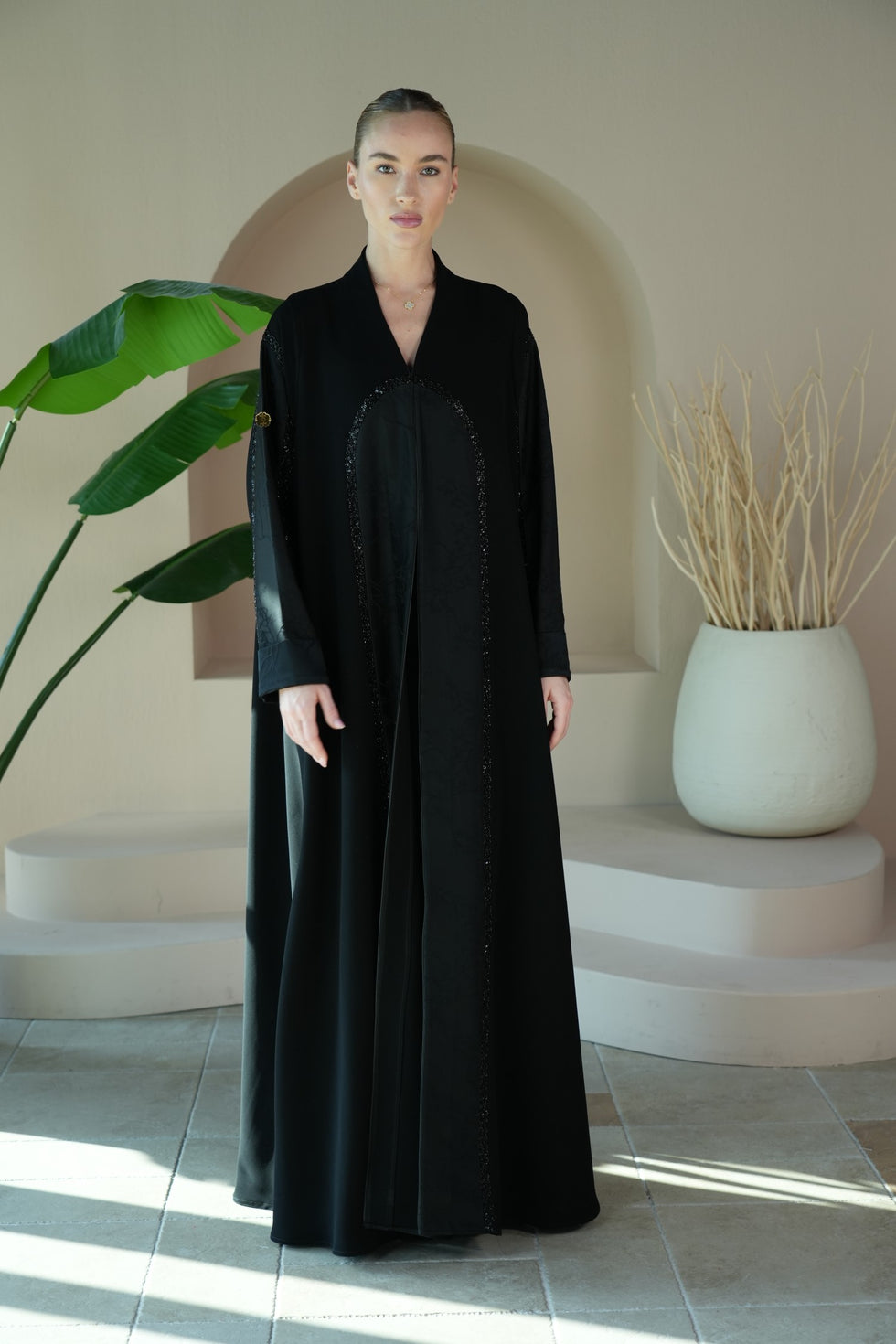 Elegant Black Premium Abaya | Luxury Modest Wear | Custom Tailoring